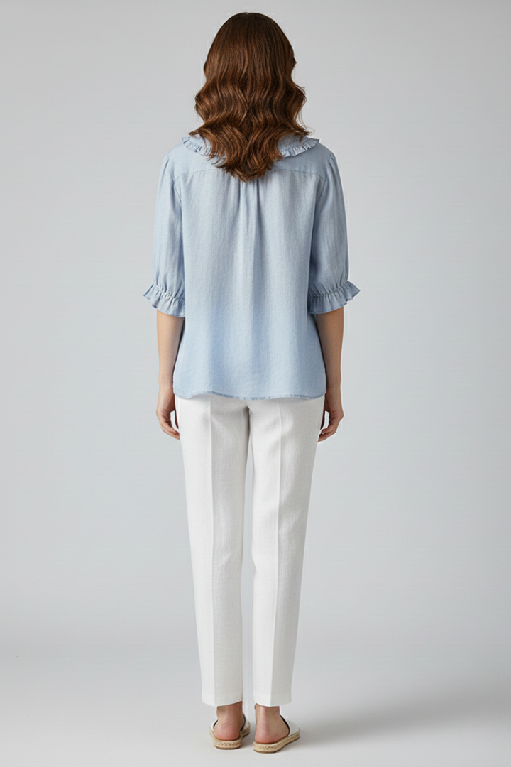 Tove - Camisa con Cuello con Volante