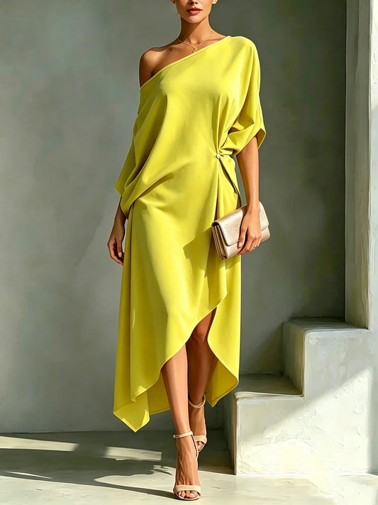 Camila - Vestido con Corte Asimétrico