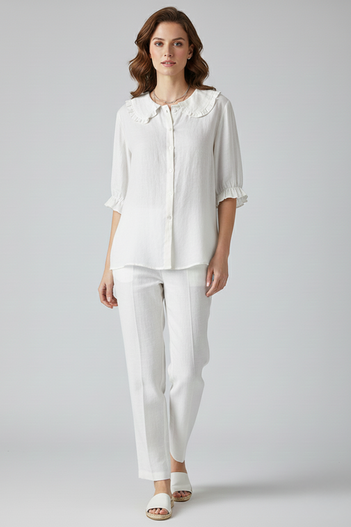 Tove - Camisa con Cuello con Volante