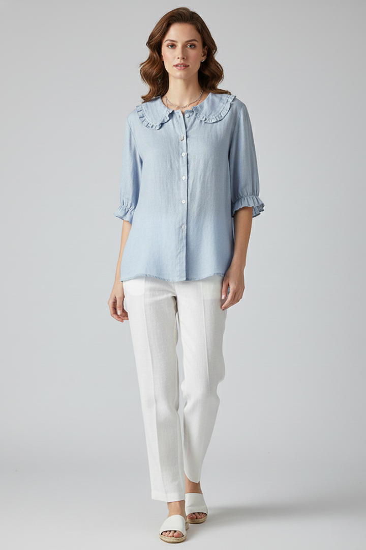 Tove - Camisa con Cuello con Volante