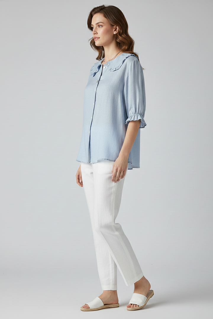 Tove - Camisa con Cuello con Volante