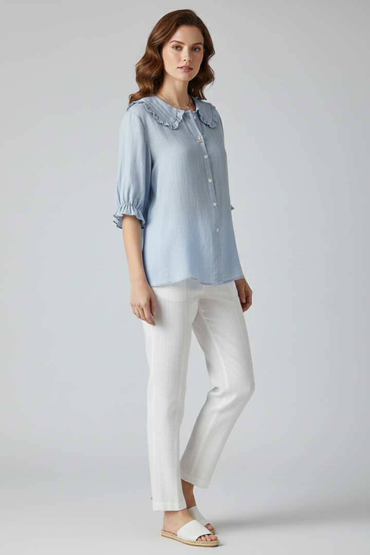 Tove - Camisa con Cuello con Volante