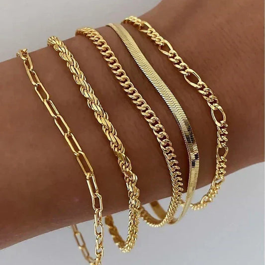 Liliane | Set de 5 Pulseras Elegantes