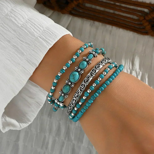 Diane | Conjunto de Pulseras Turquesas