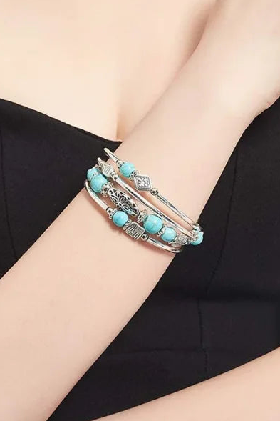 Arianna | Pulsera Multicapa de Piedra Natural