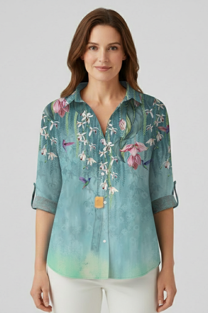 Odette - Blusa con Cierre de Botones