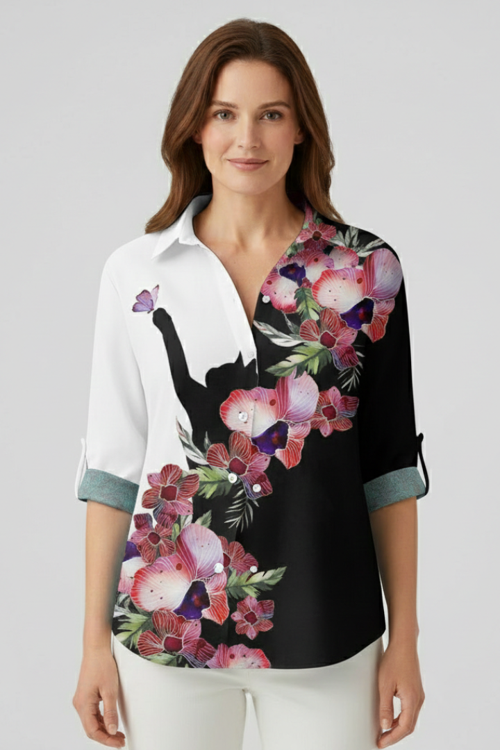 Odette - Blusa con Cierre de Botones