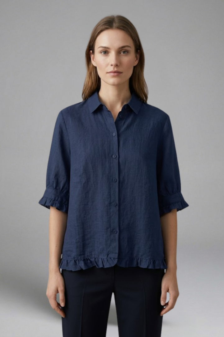 Junon - Blusa con Cierre de Botones