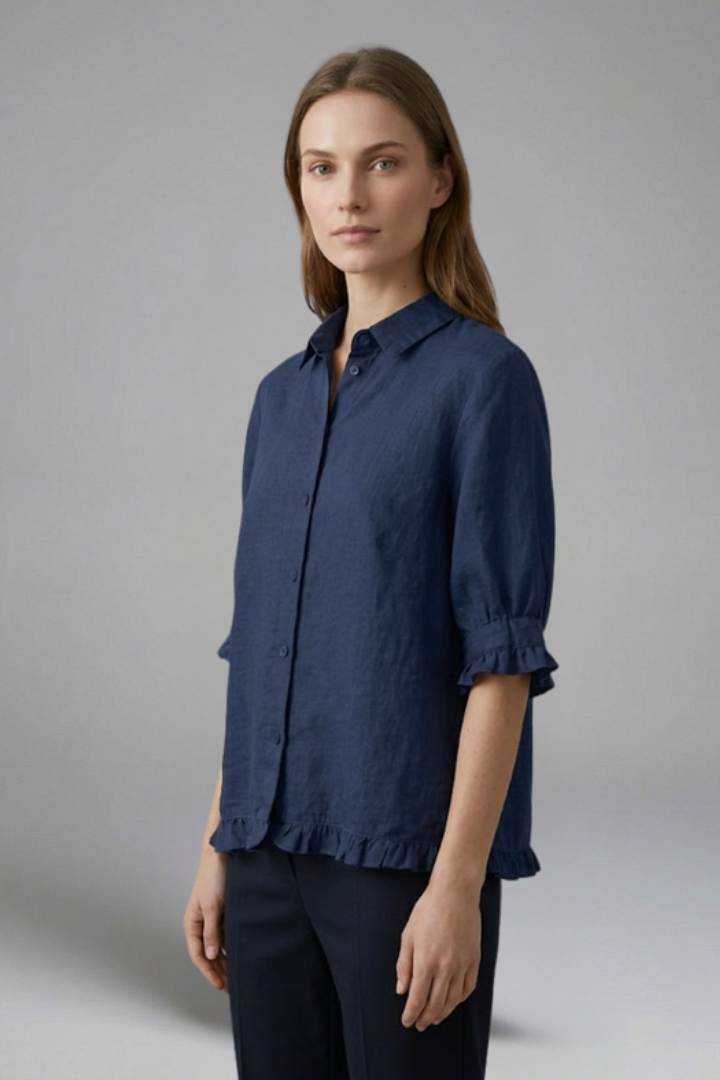 Junon - Blusa con Cierre de Botones