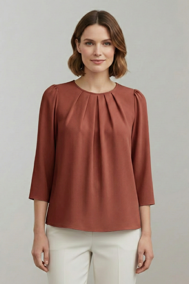 Winona - Blusa con Frente Plisado