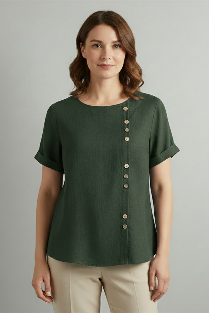 Ophelia - Blusa con Cuello Redondo
