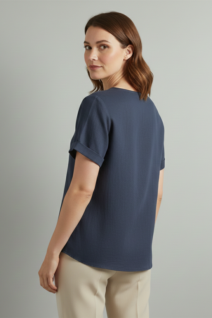 Ophelia - Blusa con Cuello Redondo