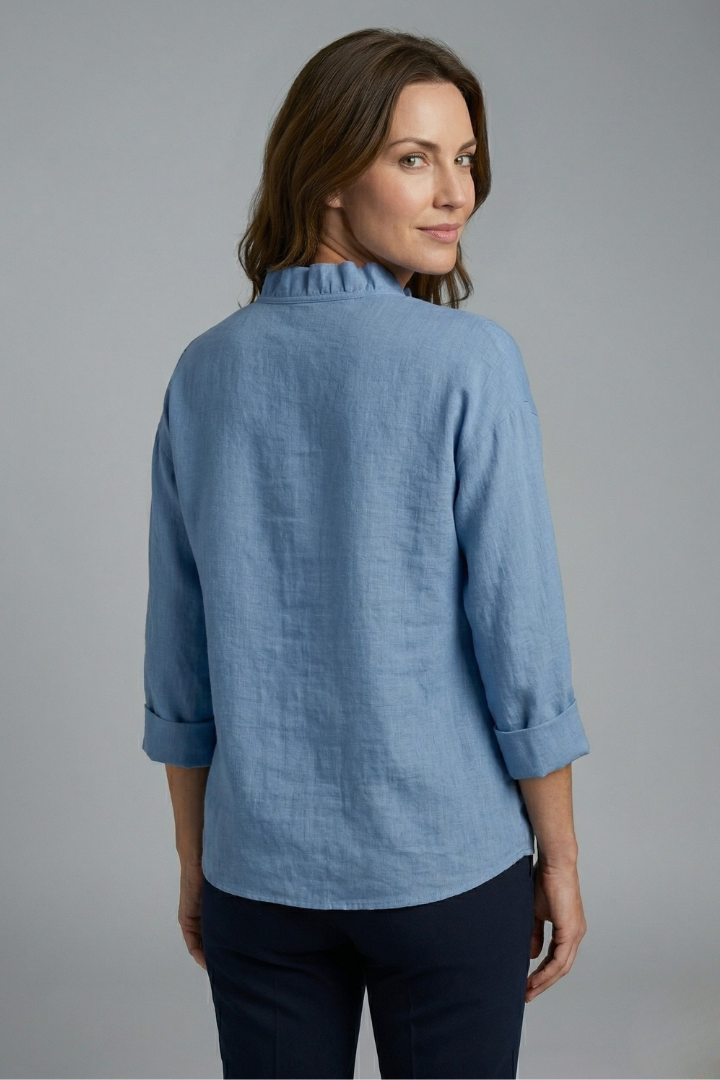 Wendel - Blusa con Volante en el Escote