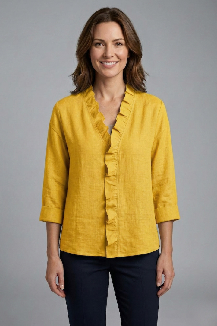 Wendel - Blusa con Volante en el Escote