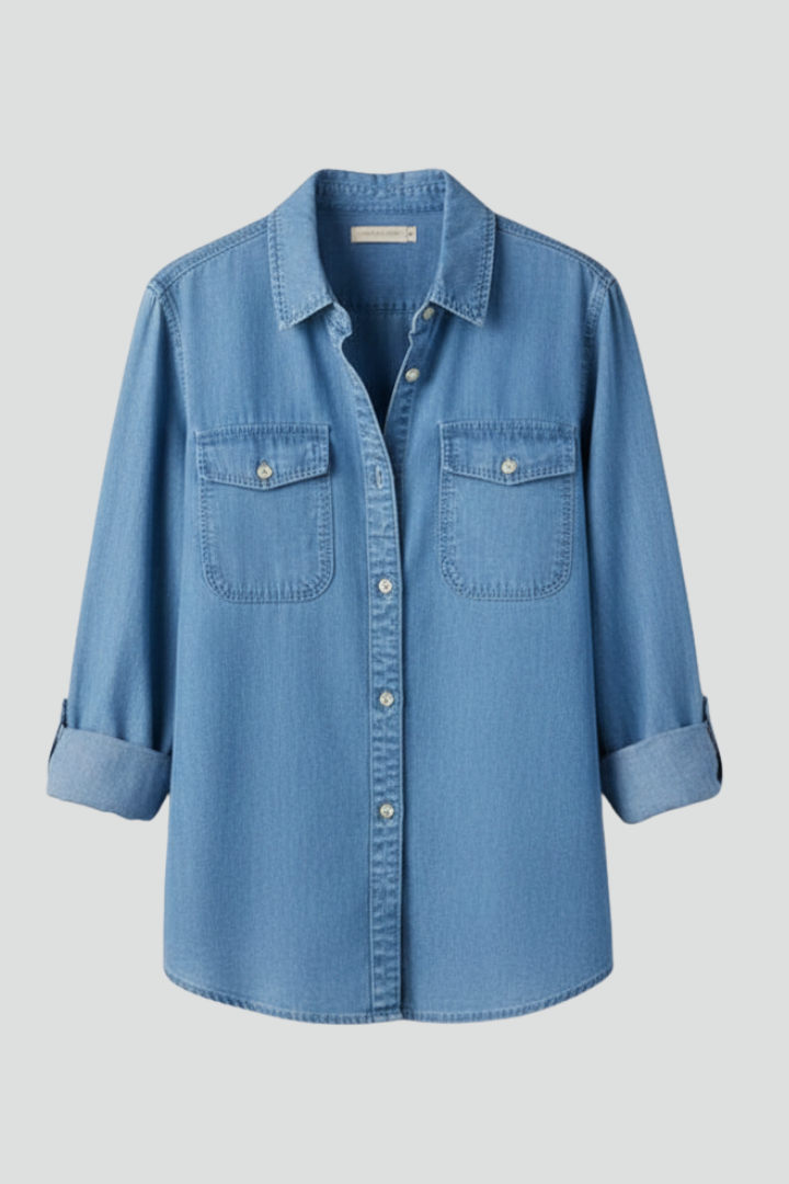 Greta - Camisa Vaquera con Manga Larga