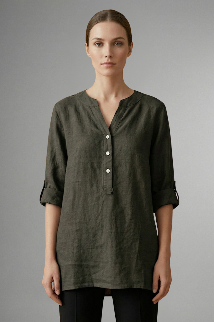 Lara - Blusa con Cierre de Botones