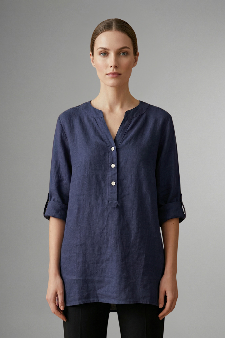 Lara - Blusa con Cierre de Botones