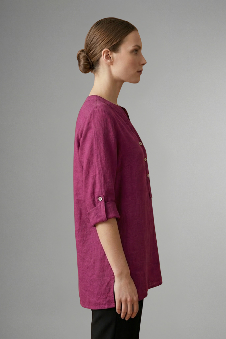Lara - Blusa con Cierre de Botones