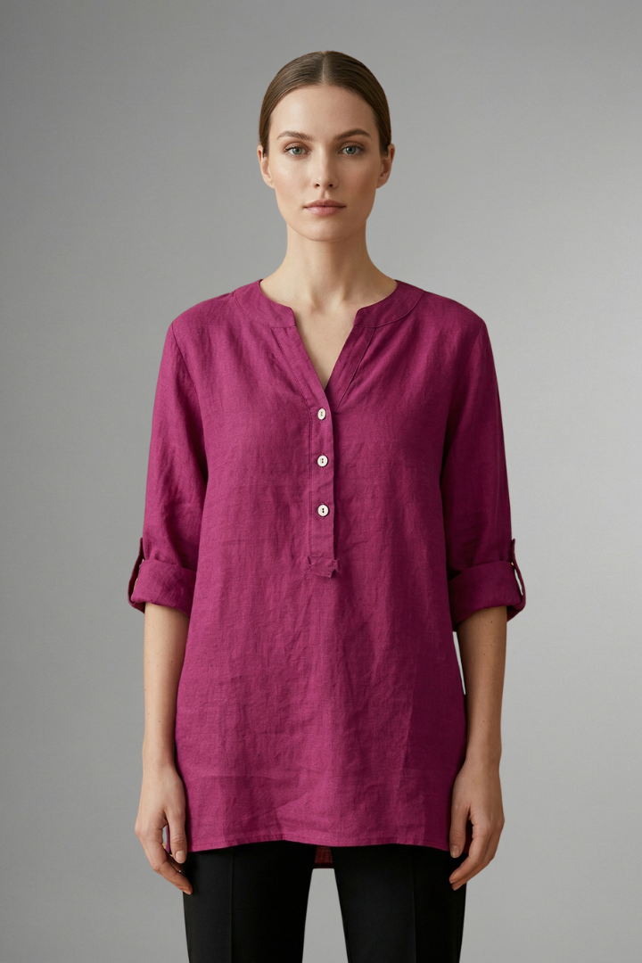Lara - Blusa con Cierre de Botones