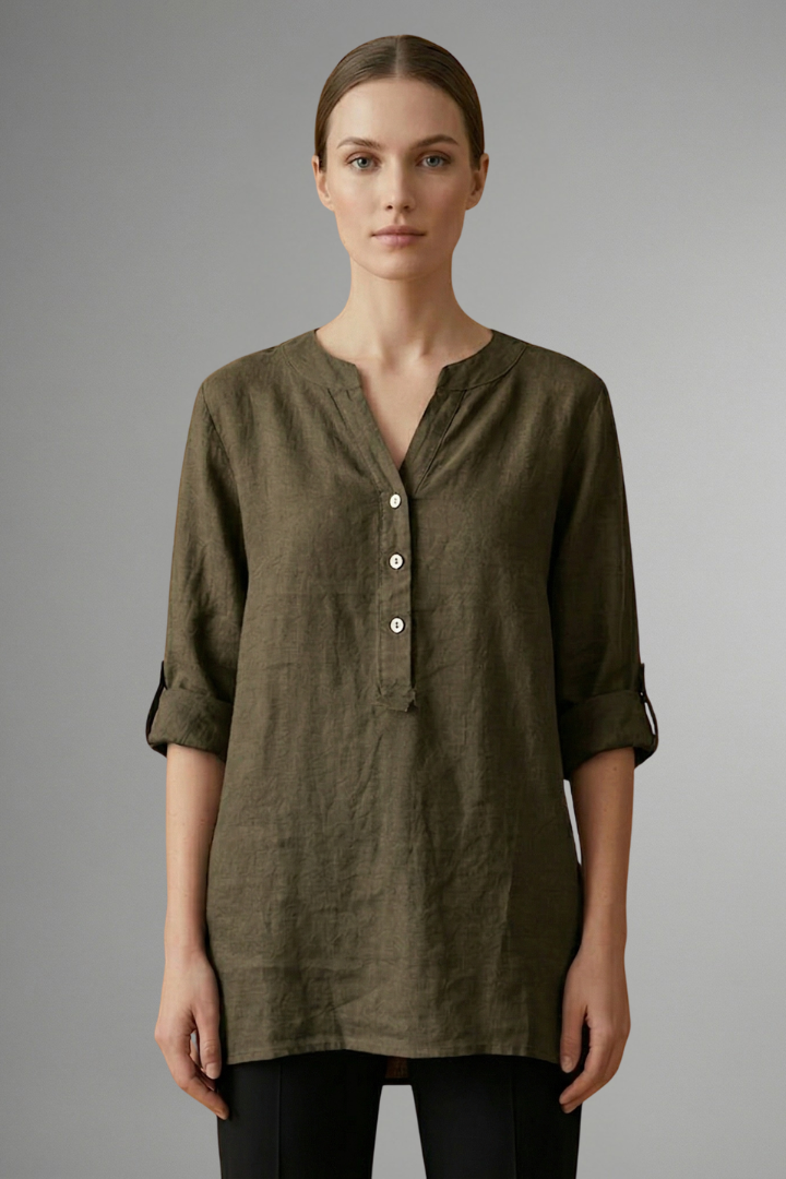 Lara - Blusa con Cierre de Botones