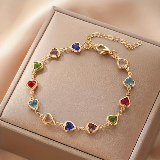 Marilou | Pulsera con Corazones Coloridos